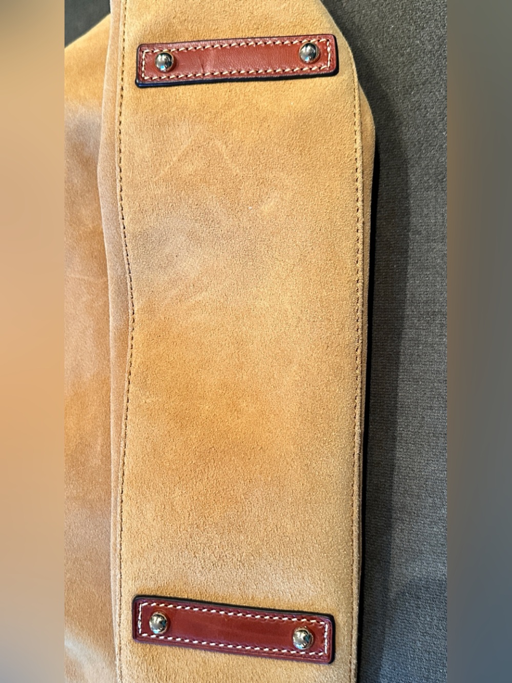 Dooney & Bourke - Mustard Color Suede Cooper Hobo - Picture 3 of 6